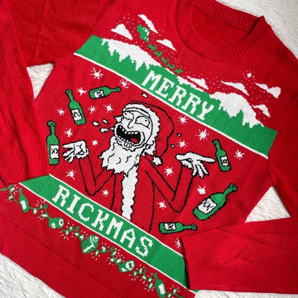 Rick and Morty Rickmas holiday Christmas sweater - Picture 9 of 11